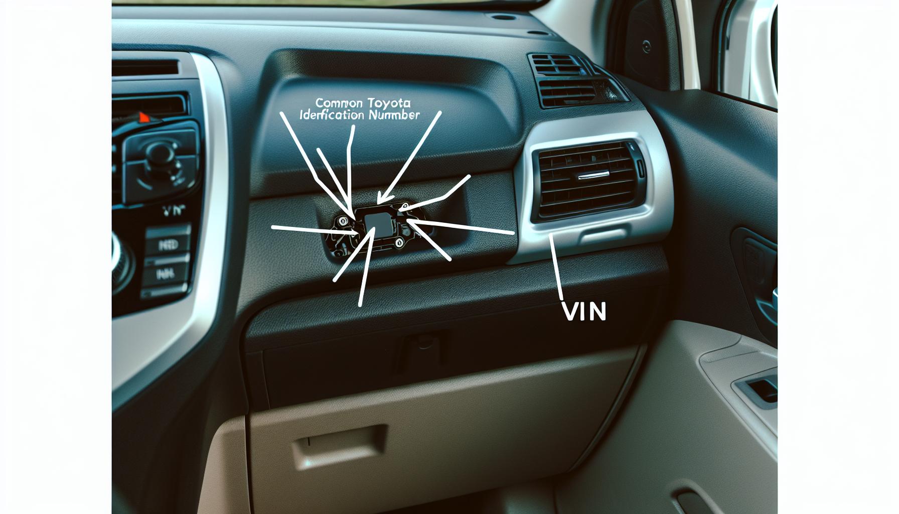 Common Toyota VIN Locations: Where to Find It